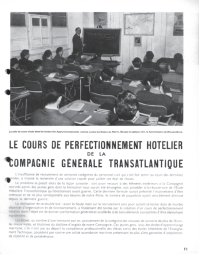 Cours de perfectionnement h&ocirc;telier de la Compagnie G&eacute;n&eacute;rale Transatlantique (1956)
