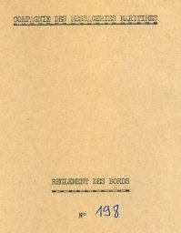 R&egrave;glement des bords de la Compagnie des Messageries Maritimes. Titre IX : Officiers radio-&eacute;lectricien (1964)

