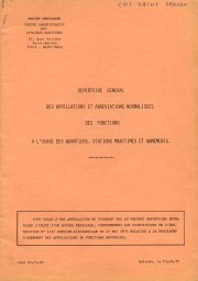 R&eacute;pertoire g&eacute;n&eacute;ral des appellations et abr&eacute;viations normalis&eacute;es des fonctions (1975)
